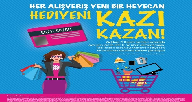 Forum Kayseri’de alışveriş yeni bir heyecan, hediyeni kazı kazan!