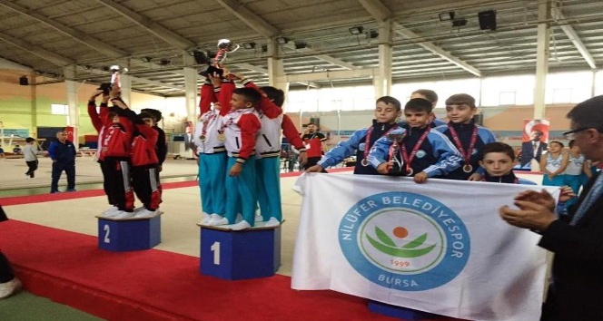 Nilüferli cimnastikçiler Türkiye üçüncüsü oldu