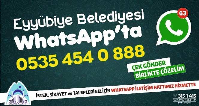 Eyyübiye Belediyesi Whatsapp hattı kurdu