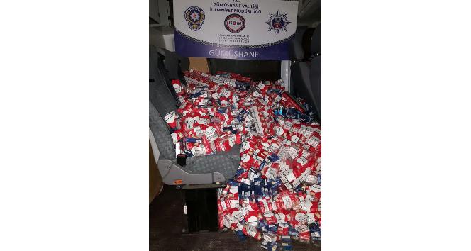 Gümüşhane’de 4 bin 60 paket kaçak sigara ele geçirildi