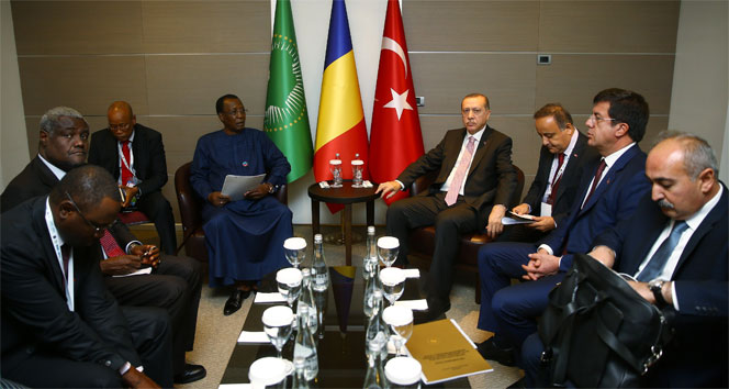Cumhurbaşkanı Erdoğan, Çad Cumhurbaşkanı Itno ile bir araya geldi