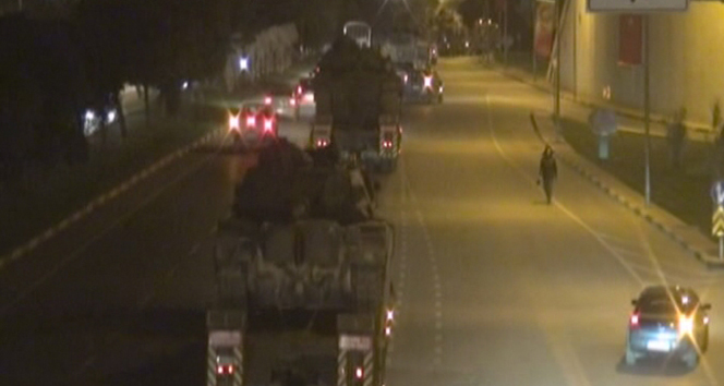 Sınıra giden tanklar Gaziantep’te