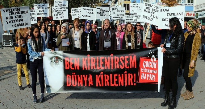 Çocuk istismarı Çankırı’da protesto edildi