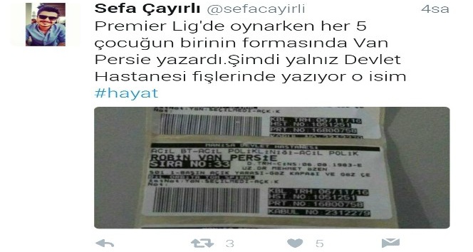 Robbin Van Persie’ye hastane fişi