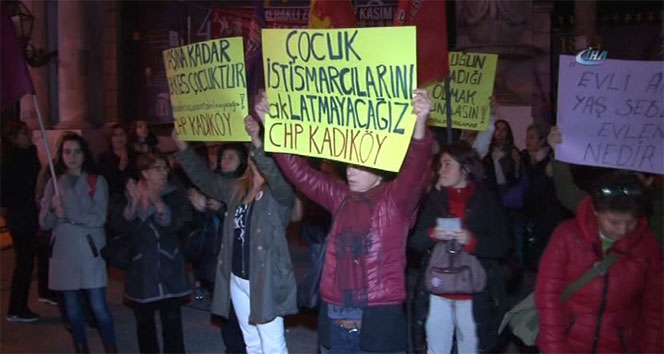 Galatasaray Meydanı’nda &#039;cinsel istismar&#039; protestosu
