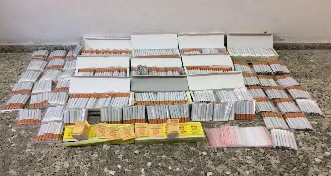 Jandarma, kaçak tütün ve tütün malzemeleri ele geçirdi