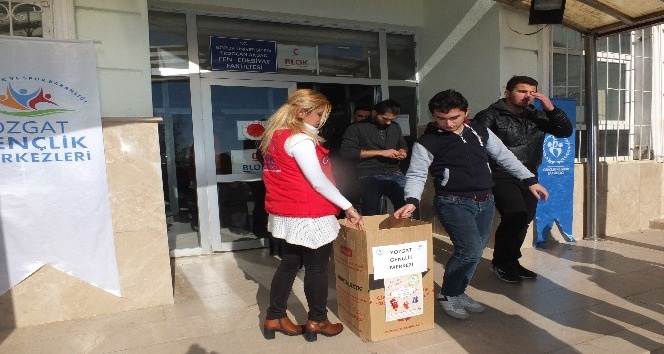Yozgat’ta toplanan kırtasiye malzemeleri ihtiyaç sahibi öğrencilere dağıtılacak