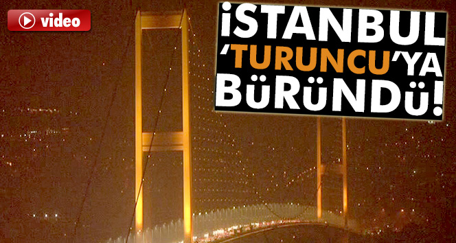 İstanbul&#039;un sembolleri kadına yönelik şiddete karşı turuncuya büründü