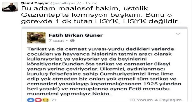 Şamil Tayyar’dan Adalat Komisyonu Başkanı Hakan Birkan Güner’e tepki