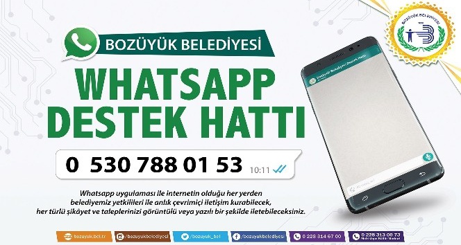 Bozüyük Belediyesi ‘Whatsapp Destek Hattı’ devrede