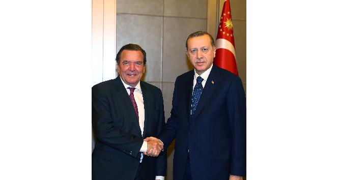Cumhurbaşkanı Erdoğan, eski Almanya Başbakanı Schröder’i kabul etti