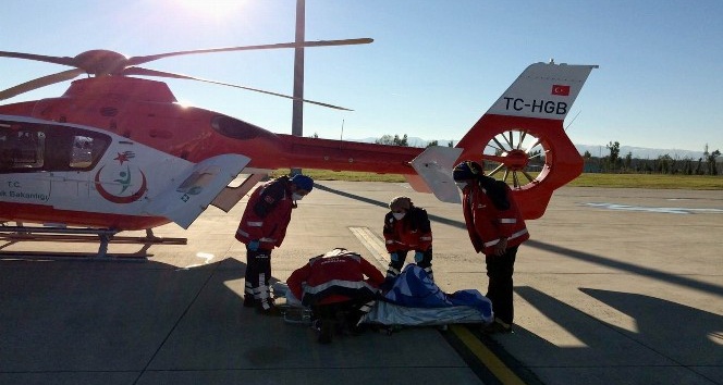 12 yaşındaki çocuk için ambulans helikopterler seferler oldu