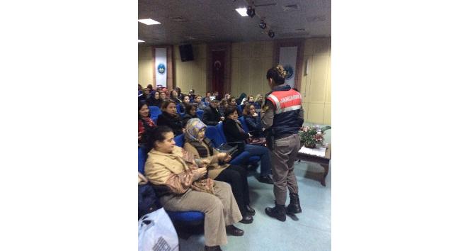 Jandarma; kadın ve çocuklara seminer verdi