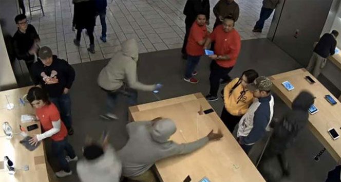 Apple Store’u 15 saniyede soydular