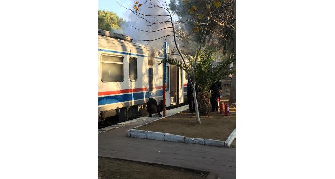 İzmir’de yolcu treninde yangın