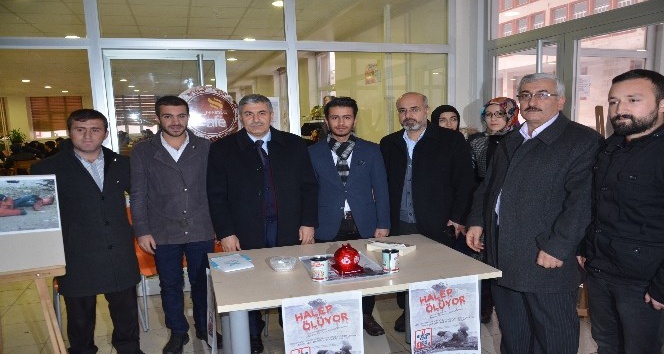 Başkan Aksoy’dan BEÜ’lü öğrencilerin ’Halep İçin Yardım Kampanyasına’ destek ziyareti