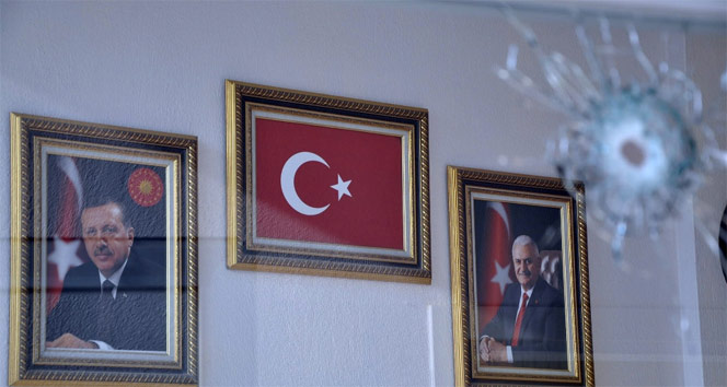 AK Parti binasına silahla saldıran şüpheli yakalandı