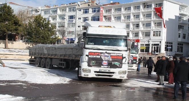 Halep için Yozgat’tan 3 TIR dolusu un yola çıktı