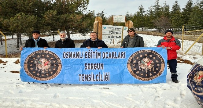 Sorgun’da yaban hayvanları için doğaya yiyecek bırakıldı