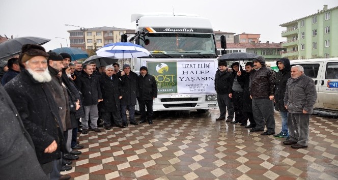 Sorgun’dan Halep’e 1 TIR dolusu un ve battaniye yola çıktı