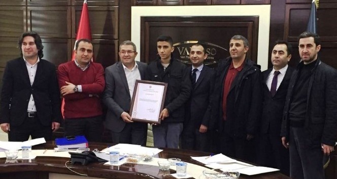 Van TSO’dan lise öğrencisine patent desteği