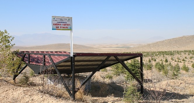 Karaman’da yaban hayvanları için su pınarları yapıldı