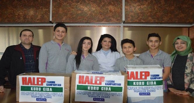 Öğrenciler harçlıklarından Halep’e yardım topladı