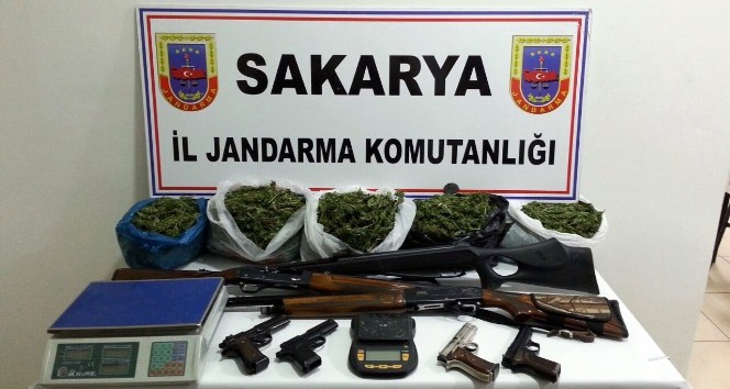 Jandarma ekipleri çok sayıda uyuşturucu ve silah ele geçirdi