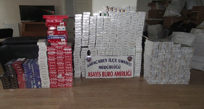 5 bin paket kaçak sigara ele geçirildi
