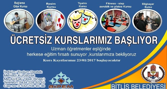 Bitlis Belediyesinden yeni kurslar