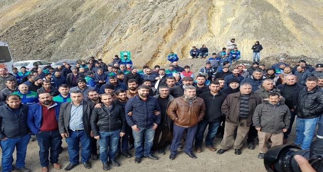 Şirvan’da maden işçileri eylem yaptı