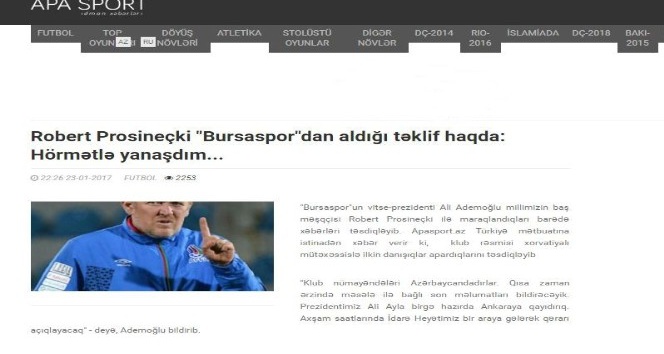Prosinecki’den Bursaspor açıklaması
