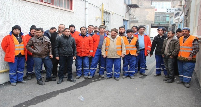 Nevşehir’de temizlik işçileri eylem yaptı