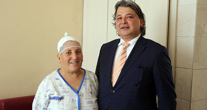Beynindeki portakal büyüklüğündeki tümör ameliyatla alındı