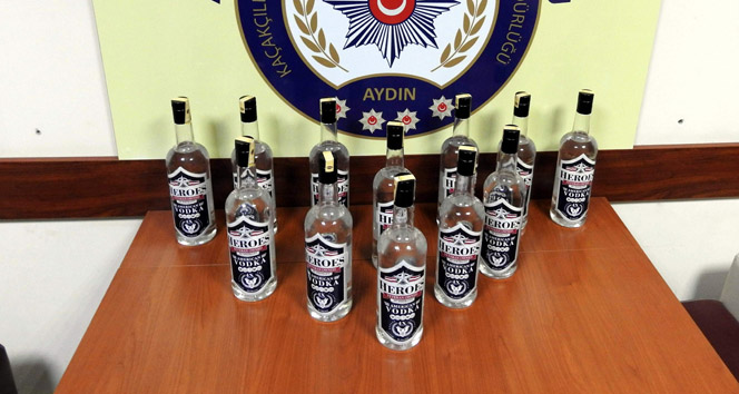 Aydın’da 1.488 şişe kaçak içki ele geçirildi