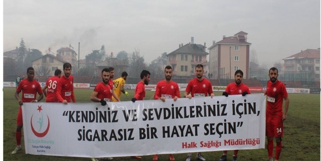 Bartınsporlu futbolculardan anlamlı pankart