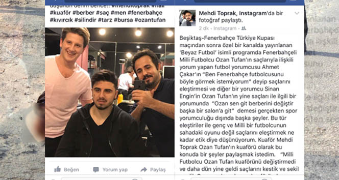 Ozan Tufan’ın kuaföründen Ahmet Çakar ve Sinan Engin’e cevap