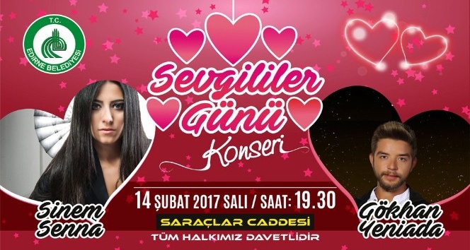 Edirne Belediyesi’nden sevgililer günü konseri