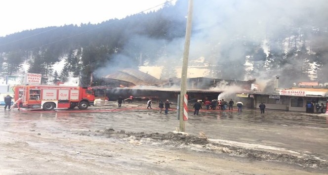 Trabzon’da dinlenme tesisinde yangın