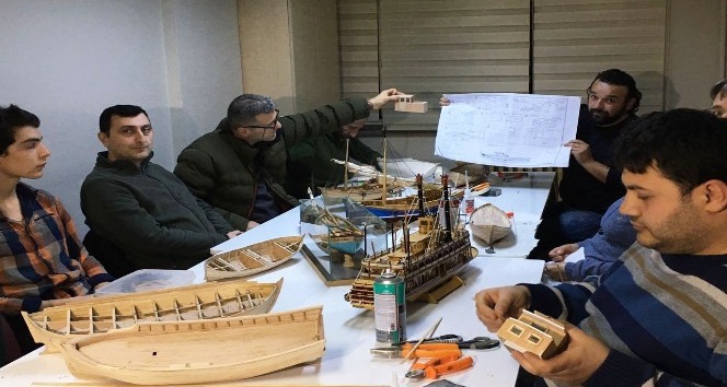 Trabzon’da model gemi yapımını öğreniyorlar