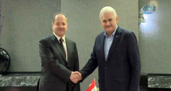 Başbakan Binali Yıldırım, Münih&#039;te Barzani ile görüştü