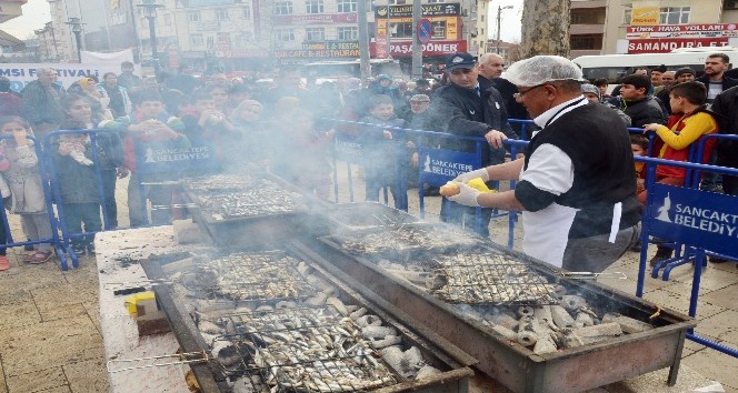 Hamsi festivalinde 5 ton balık ikram edildi