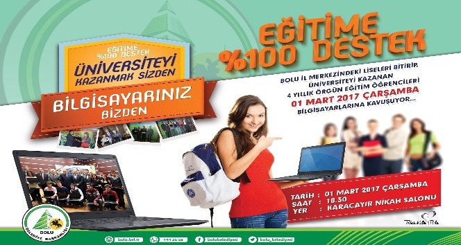 Bolu Belediyesi 1 Mart’ta laptop dağıtacak