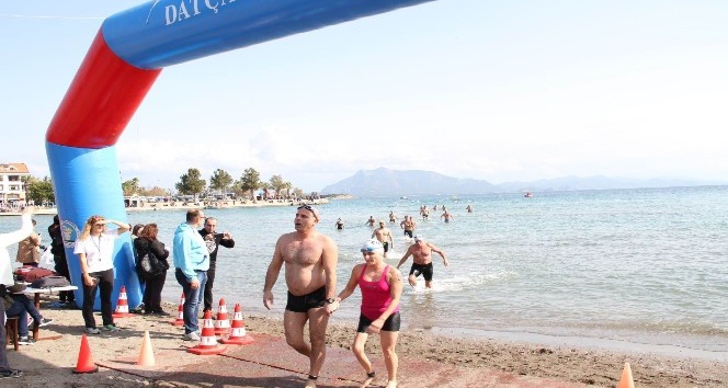 11. Datça Açık Deniz Kış Yüzme Maratonu yapıldı