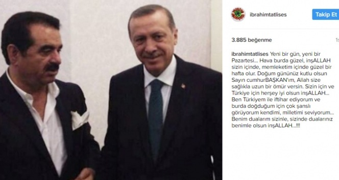 Tatlıses’ten Erdoğan’a ’başkan’lı doğum günü mesajı