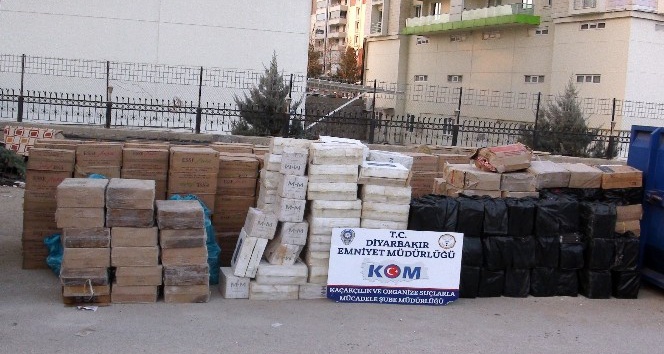 Diyarbakır’da 327 bin 400 paket kaçak sigara ele geçirildi