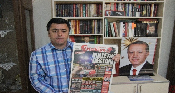 Kahramanmaraşlı belediye işçisinin Erdoğan sevgisi odaya sığmıyor