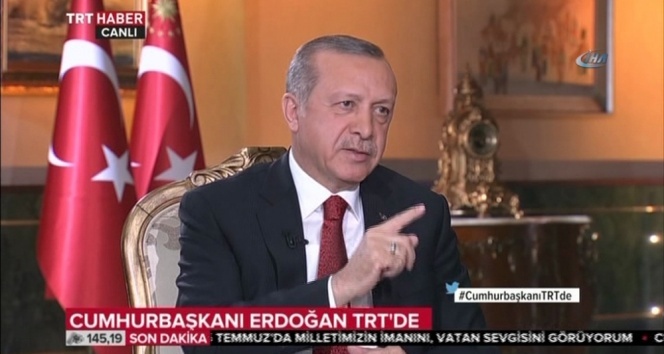 Cumhurbaşkanı Erdoğan, TRT'de konuştu: Türkiye’nin rejimle ilgili attığı bir adım yoktur