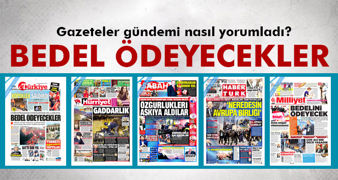 Bugünün gazete manşetleri | 13 Mart Pazartesi