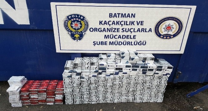 Batman’da 60 bin TL değerinde kaçak sigara ele geçirildi